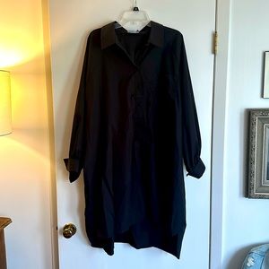 Oversized black ASOS shirt dress